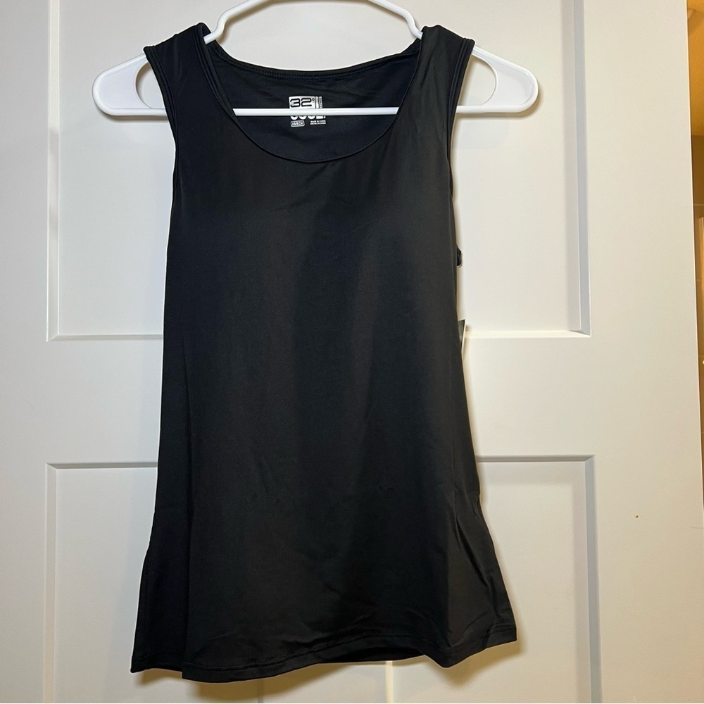 32 Degrees Women’s Cool Tank With Build In Bra Sleep Workout Size Xs Black